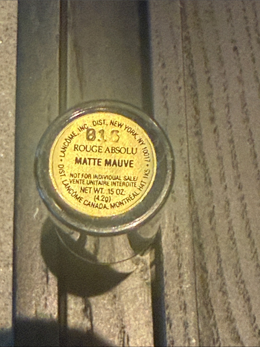 Lancome Rouge Absolu Matte Mauve Lipstick - Mauve